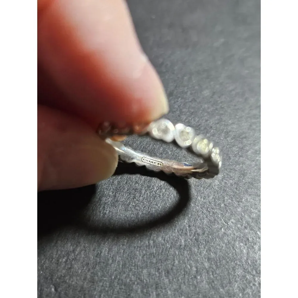 Coach sterling silver heart ring size 6 - Picture 6 of 11